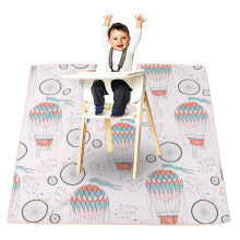 Baby Highchair Floor Mat Soft Cute Pattern Waterproof Prevent Slipping Multifunctional Splat Mat for Home
