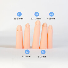 5 Stück Silikon-Nagelkunst-Übungshände für Training & Präsentation