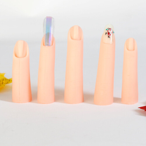 5er-Pack Nagelkunst-Übungsfinger aus Silikon, tragbar 2