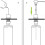 Seifenspender 350 ml 27  8,5  5,5 cm Silberne Pumpe 8