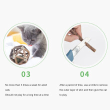 Catnip Wooden Ball Silvervine Stick Teeth Grinding Enhance Appetite Cat Chew Catnip Ball for Cats Kitten