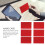 50 Stück Aluminium-Visitenkarten 54  86 mm Rot 5
