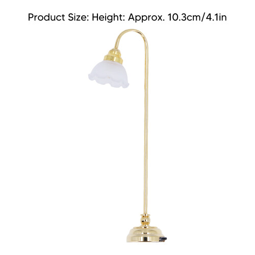 Lámpara de pie para casa de muñecas, escala 1/12, 32MAH, 10.3 cm 2