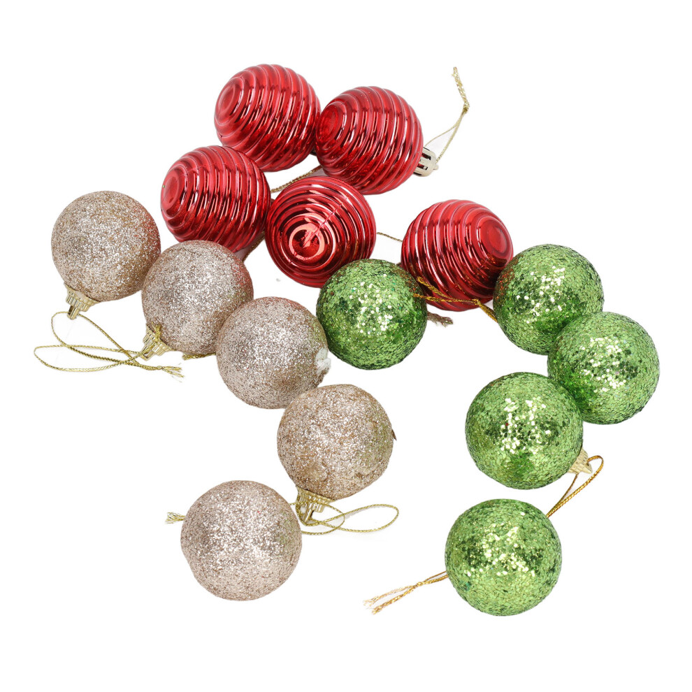 30pcs Christmas Tree Balls Ornaments Red Golden Green Shatterproof Elastic Christmas Ball Ornaments for Child-image-OPC-PHTJMSM-NEW