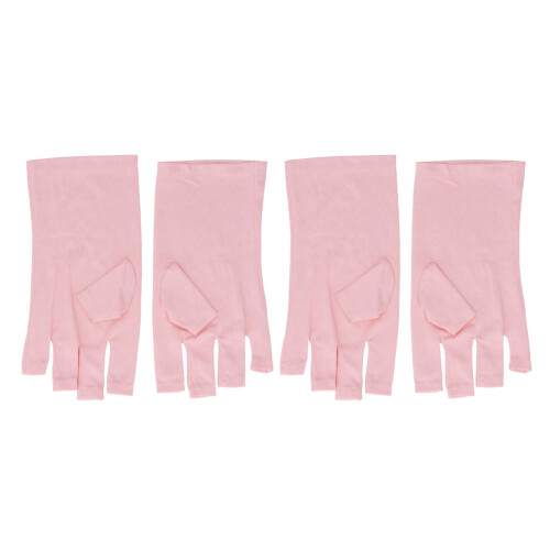 UV-Nagelhandschuhe pink 10 x 21 cm fingerlos 1