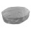 Runde Badewannenabdeckung 190x30 cm grau Polyester-Taft 14