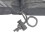 Runde Badewannenabdeckung 190x30 cm grau Polyester-Taft 3