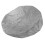 Runde Badewannenabdeckung 190x30 cm grau Polyester-Taft 16
