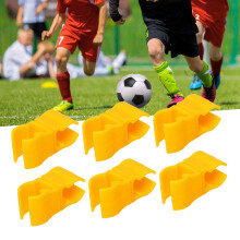 10 Stück Gelbe Kunststoff-Fußball-Trainings-Flaggenclip, Durchmesser 25 mm