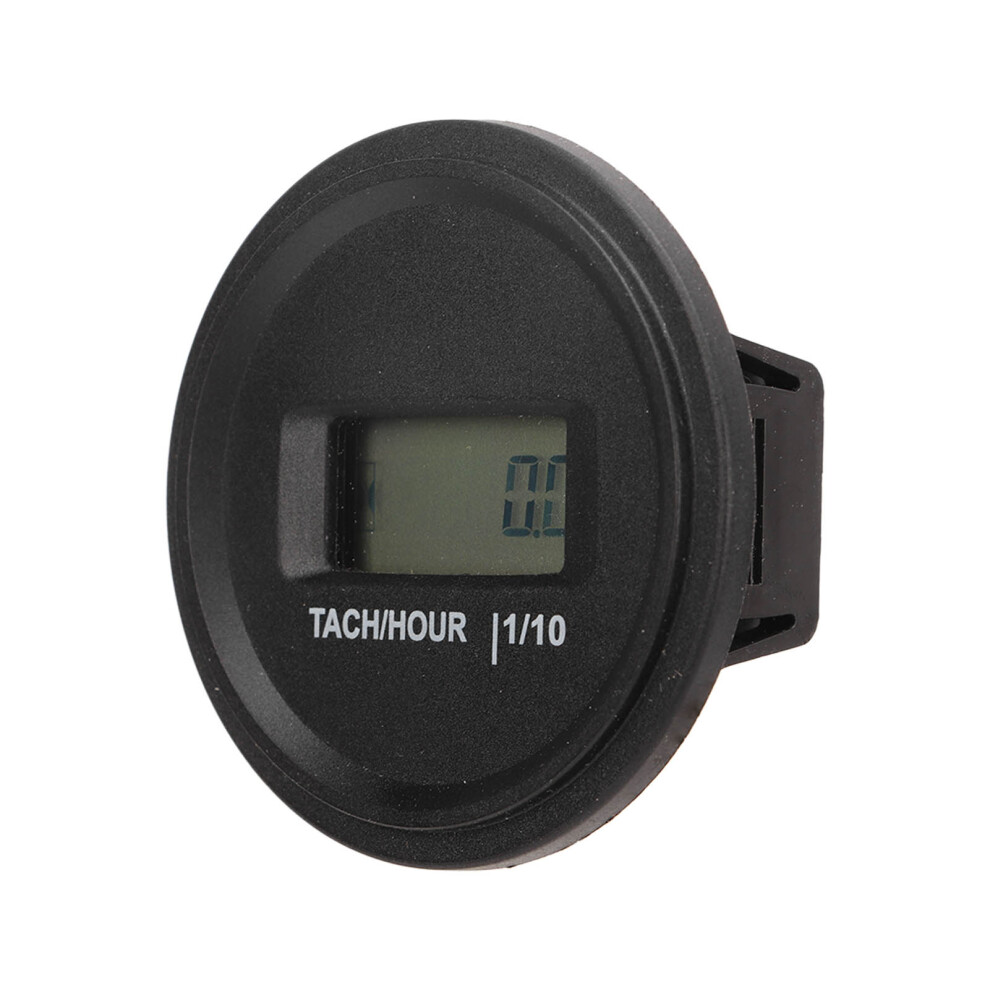 Tach Hour Meter Lcd Display Round High Accuracy Rpm Hour Gauge For Motorcycle Atv Outboard Generator Lawn Mower 4661319646684