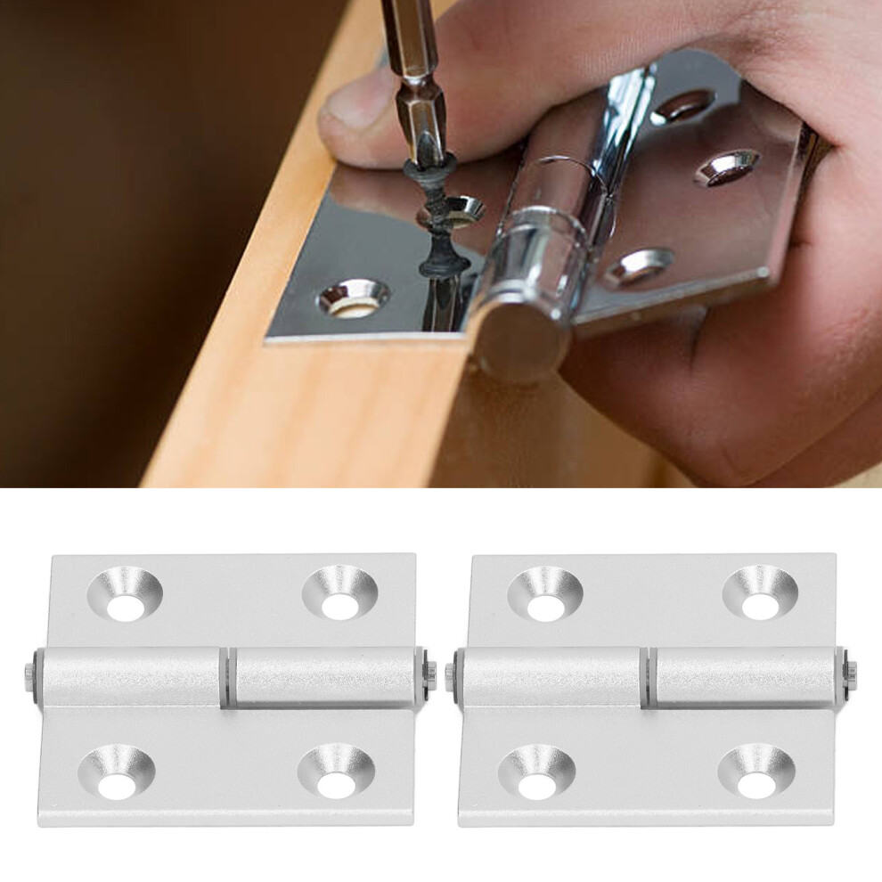2 Pcs Door Hinge Folding Flip Furniture Hinges Thickened Aluminum High Hardness Door Hardware With Resin Bushing 5001319647172