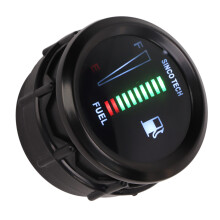 52mm Indicador de nivel de combustible y aceite con alerta LED para coches y motocicletas 8-18V