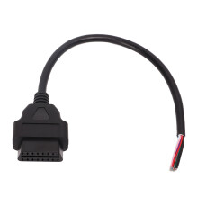 3 piezas 30 cm OBD2 cable adaptador 16 pines negro