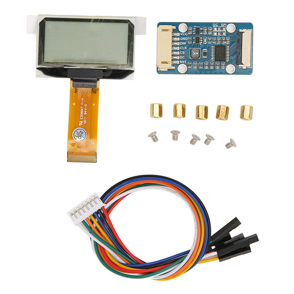 1.51 Inch Screen Module 128X64 Resolution Spi I2c Interface Full View Transparent Blue Screen Module For Raspberry Pi 4171319649603