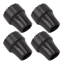 Conjunto de 4 puntas de muleta de goma, diámetro interior 0,9 pulgadas, 22 mm