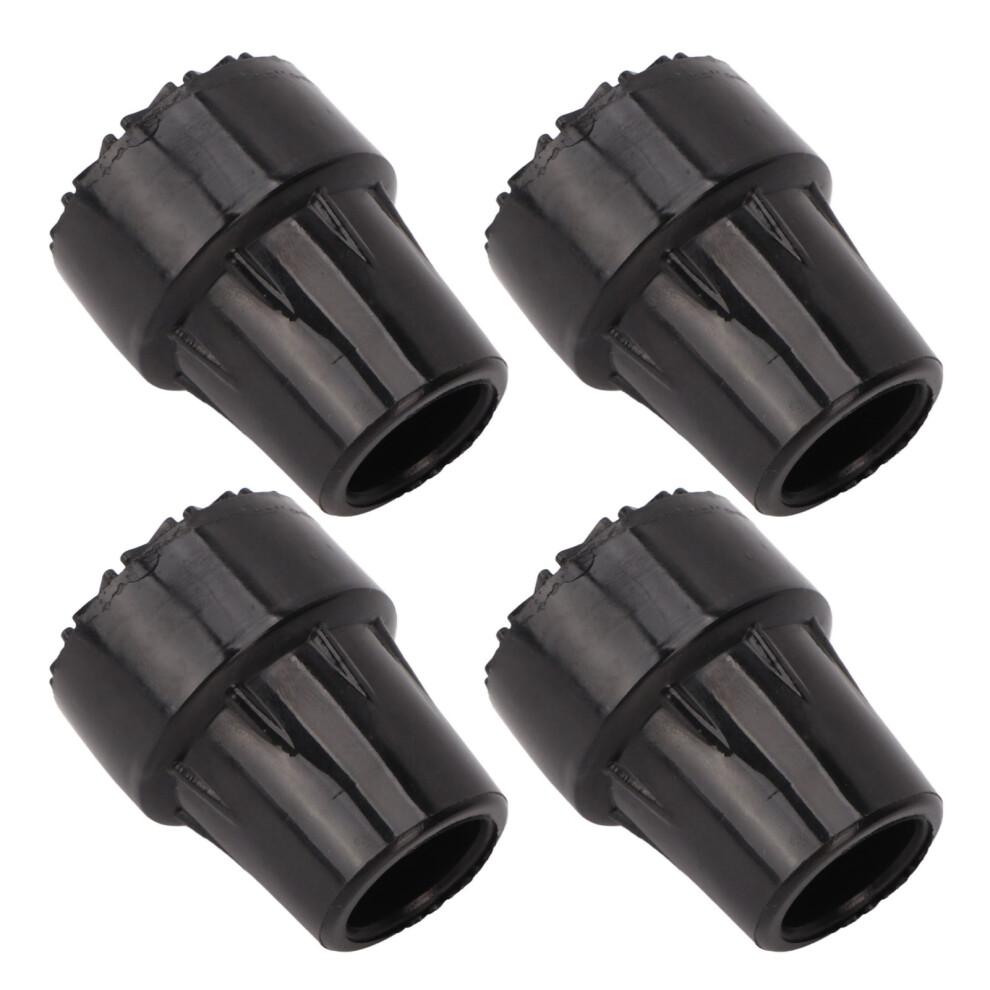 4pcs Rubber Crutch Tip Set Professional Portable Replacement Cane Tip Accessory for Elderly 0.9 Inch
