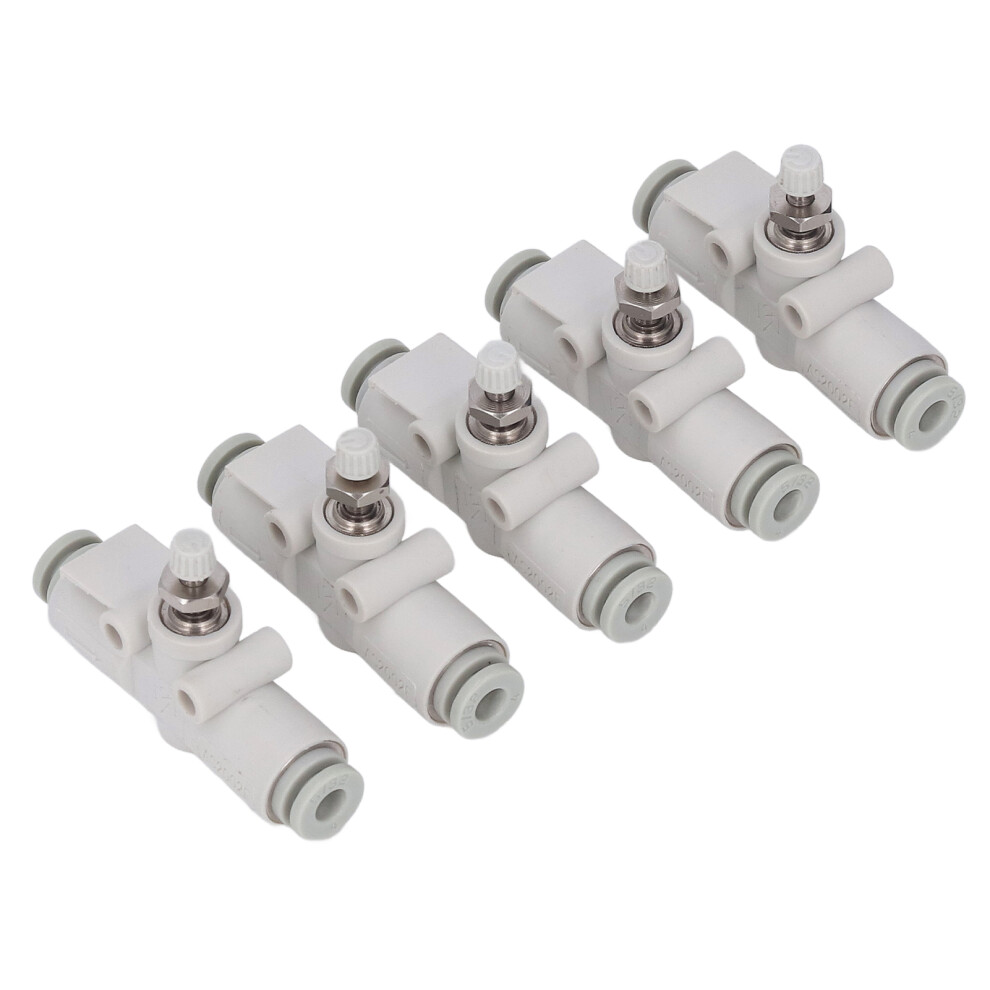 5Pcs Throttle Valve Straight Through Pvc Regulating Valve Pneumatic Fittings For 4Mm Pipe Diameter 5001319651971