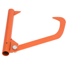Tragbarer Edelstahl-Rundholz-Haken, rostbeständiger Cant-Haken für den Holzeinschlag, Orange