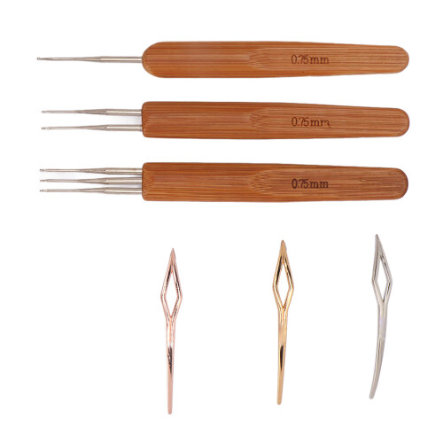 0.75mm Dreadlocks-Werkzeug-Set - 140x13mm Häkelnadel 2