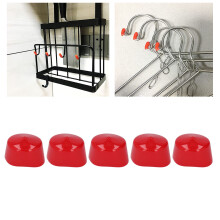5 Stück Schraub-Endkappe 60mm PVC rot flammhemmend