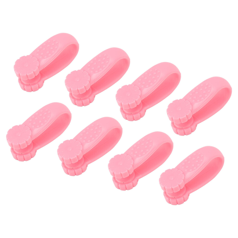 Pink 8Pcs Hand Pressure Point Tool Plastic Hand Acupressure Clip For Between Thumb And Index Migraine Headache Relief