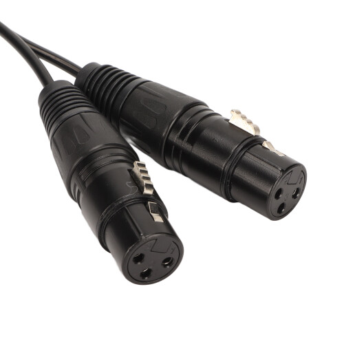 3,5 mm auf Dual-XLR Stereo-Kabel 1,5 m Schwarz 2