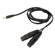 3,5 mm auf Dual-XLR Stereo-Kabel 1,5 m Schwarz