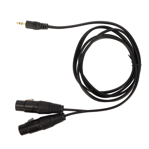 3,5 mm auf Dual-XLR Stereo-Kabel 1,5 m Schwarz 1
