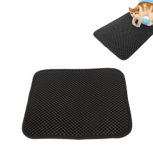 Katzenstreu-Pad EVA Doppellagig 30x30 cm Schwarz