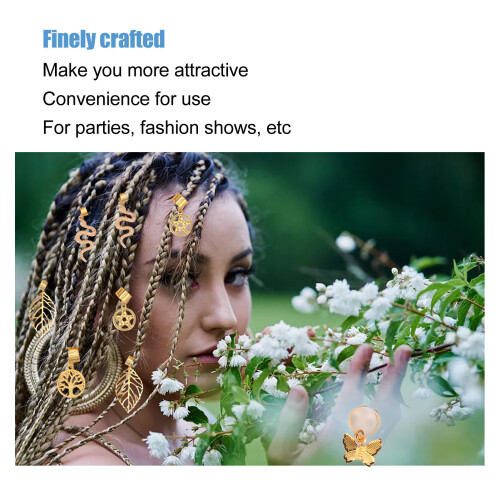 18 Stück Dreadlocks-Schmuck Legierungs-Zopf-Anhänger 2