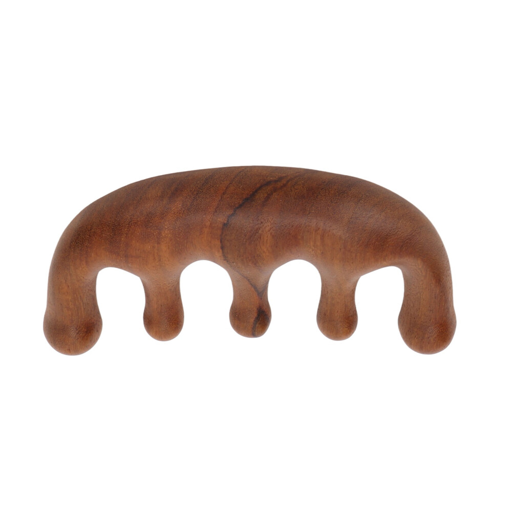 Head Massage Comb Sandalwood Gua Sha Scraping Wide Tooth Massage Comb for Head Neck Hands