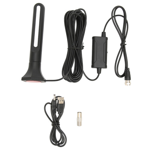 Antena de TV digital HD 6m cable negro 4K 1080p 1