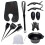 13-teiliges Haarfärbe-Set - 25x18x5 cm - Schwarz/Transparent 10