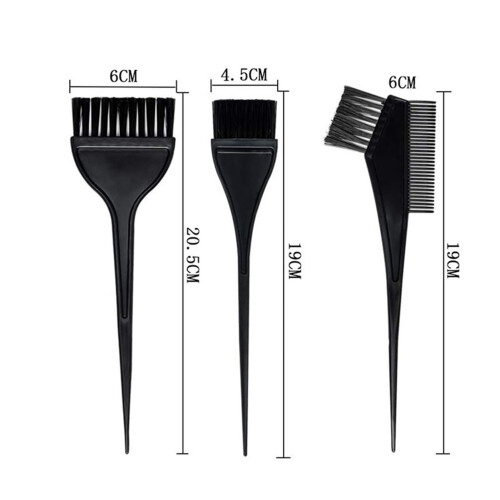 13-teiliges Haarfärbe-Set - 25x18x5 cm - Schwarz/Transparent 1