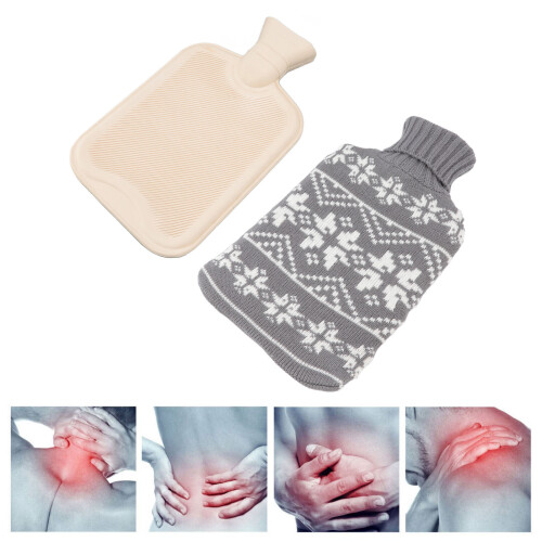 Gummiwärmflasche 2 l mit Strickbezug