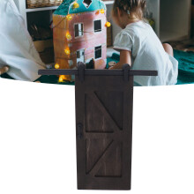 Mini puerta de granero para casa de muñecas de abedul 19x8cm 7.5x3.1in