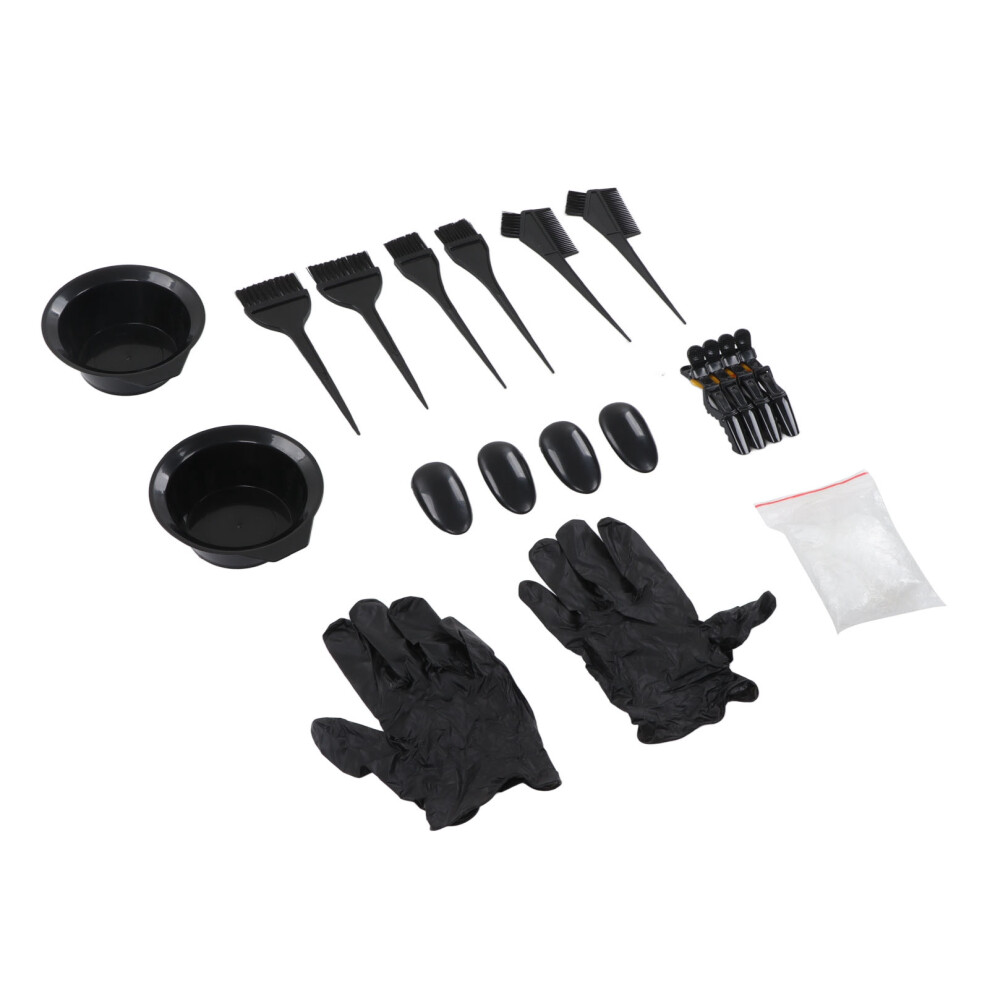 26Pcs Hair Dye Kit Hair Tinting Bowl Dye Brush Ear Cover Gloves Hair Dye Coloring Set for DIY Salon Home