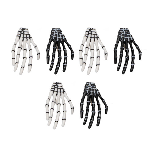 3 Paare Halloween-Skelett-Hand-Haarspangen 1