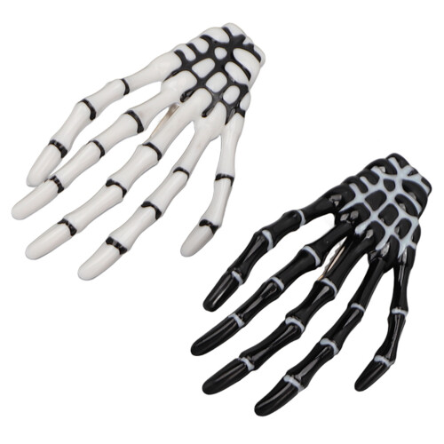 3 Paare Halloween-Skelett-Hand-Haarspangen 2
