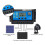 Controlador solar PWM 90 A 12/24 V LCD plateado compacto 10