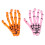 6 Stück pink-orange Halloween-Skelett-Haarclips 8