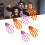 6 Stück pink-orange Halloween-Skelett-Haarclips 16