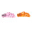 6 Stück pink-orange Halloween-Skelett-Haarclips 11