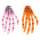 6 Stück pink-orange Halloween-Skelett-Haarclips 3