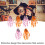 6 Stück pink-orange Halloween-Skelett-Haarclips 6