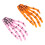 6 Stück pink-orange Halloween-Skelett-Haarclips 12