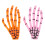 6 Stück pink-orange Halloween-Skelett-Haarclips 7