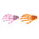 6 Stück pink-orange Halloween-Skelett-Haarclips 9