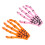 6 Stück pink-orange Halloween-Skelett-Haarclips 5