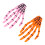 6 Stück pink-orange Halloween-Skelett-Haarclips 13